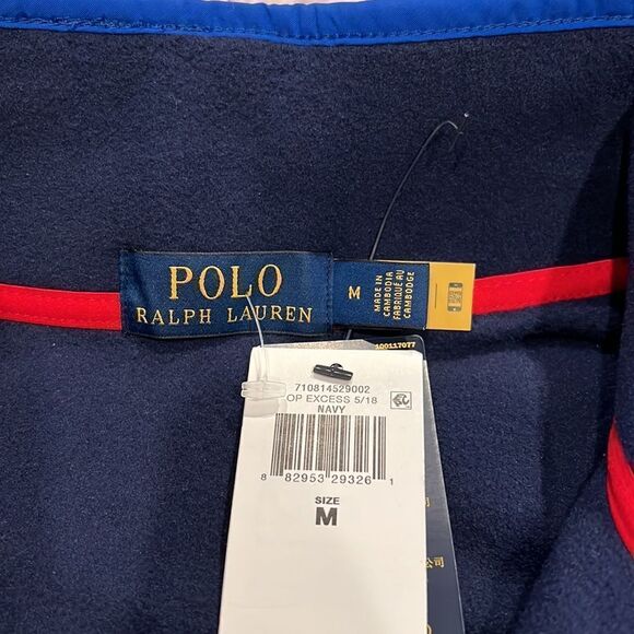 Polo Ralph Lauren Mens Fleece Pullover Jacket
Snap Sweater Mens Size M NWT navy - Picture 6 of 10